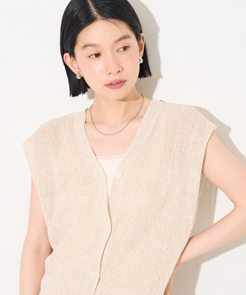 美品✨24SS Pal’las Palace リネンニットベスト サマーニット サマーニット ベスト/シアーニットベスト（ベスト）｜FREAK'S STORE