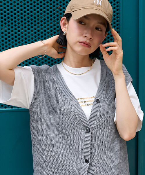 FREAK'S STORE(フリークスストア)の「サマーニット ベスト/シアーニットベスト(ベスト・レディース・グレー/ブラック/オフホワイト・フリ-)」の15枚目の写真