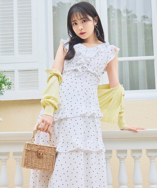 WILLSELECTION(ウィルセレクション)の「ラッフルフリルティアードワンピース(ワンピース・レディース・ブラウン/オフホワイト/ホワイト系その他/ブラック系その他・FREE)」の13枚目の写真