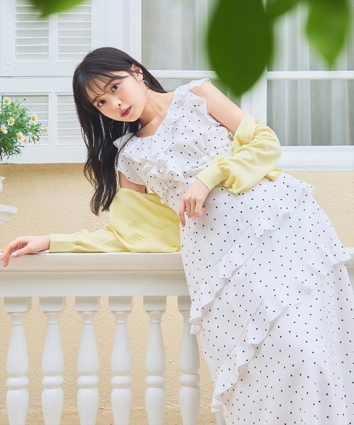 WILLSELECTION(ウィルセレクション)の「ラッフルフリルティアードワンピース(ワンピース・レディース・ブラウン/オフホワイト/ホワイト系その他/ブラック系その他・FREE)」の15枚目の写真
