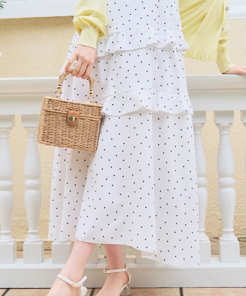 WILLSELECTION(ウィルセレクション)の「ラッフルフリルティアードワンピース(ワンピース・レディース・ブラウン/オフホワイト/ホワイト系その他/ブラック系その他・FREE)」の18枚目の写真