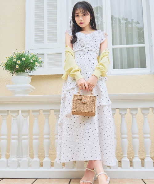 WILLSELECTION(ウィルセレクション)の「ラッフルフリルティアードワンピース(ワンピース・レディース・ブラウン/オフホワイト/ホワイト系その他/ブラック系その他・FREE)」の21枚目の写真