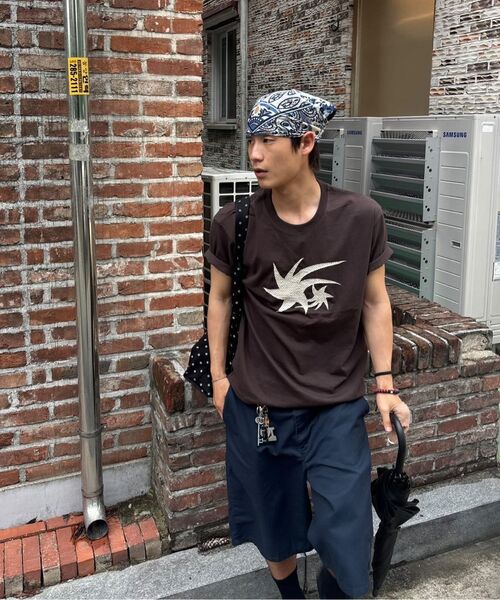 S'EST(エスイーエスティー)の「Dot Star Applique T-shirts Dark Brown(Tシャツ/カットソー・メンズ・ダークブラウン・MEDIUM/SMALL/LARGE)」の3枚目の写真