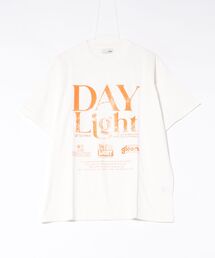 *ピグメント加工ロゴプリントオーバーサイズＴシャツ