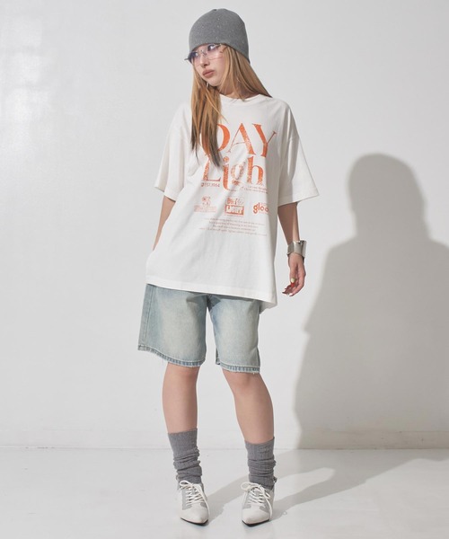 ANAP（アナップ）の「ピグメント加工ロゴプリントオーバーサイズTシャツ（Tシャツ/カットソー・レディース・ダークグレー/オフホワイト/ベージュ系その他・F）」の7枚目の写真