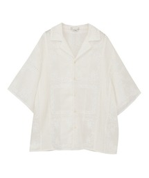 CLANE/クラネ】 EMBROIDERY LACE BOX SHIRTS/エンブロイダリーレース
