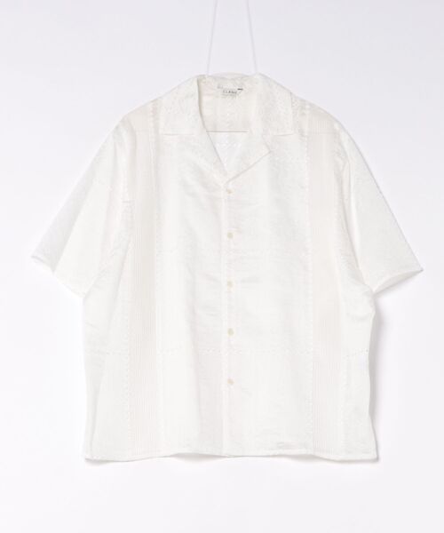 CLANE（クラネ）の「CLANE/クラネ/EMBROIDERY LACE BOX SHIRTS（シャツ/ブラウス・レディース・ブラック/ホワイト・1）」の8枚目の写真