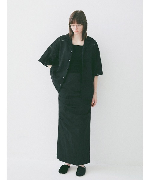 CLANE（クラネ）の「CLANE/クラネ/EMBROIDERY LACE BOX SHIRTS（シャツ/ブラウス・レディース・ブラック/ホワイト・1）」の21枚目の写真