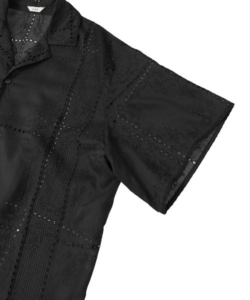 CLANE（クラネ）の「CLANE/クラネ/EMBROIDERY LACE BOX SHIRTS（シャツ/ブラウス・レディース・ブラック/ホワイト・1）」の14枚目の写真