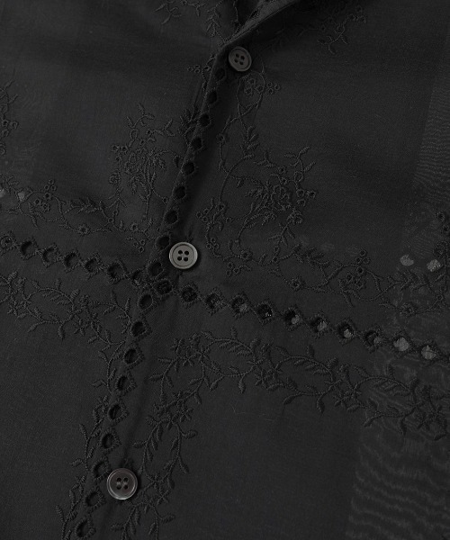 CLANE（クラネ）の「CLANE/クラネ/EMBROIDERY LACE BOX SHIRTS（シャツ/ブラウス・レディース・ブラック/ホワイト・1）」の12枚目の写真