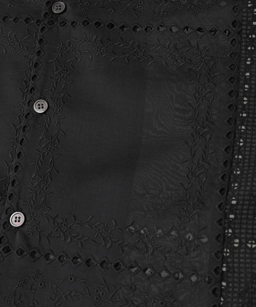 CLANE（クラネ）の「CLANE/クラネ/EMBROIDERY LACE BOX SHIRTS（シャツ/ブラウス・レディース・ブラック/ホワイト・1）」の10枚目の写真