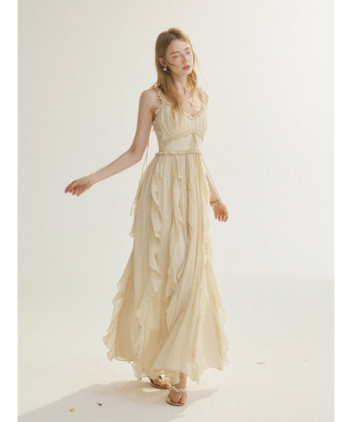 SINCETHEN（シンスゼン）の「オブ ラッフルスリーブレスロングワンピース（ワンピース・レディース・その他・SMALL/LARGE/MEDIUM）」の14枚目の写真