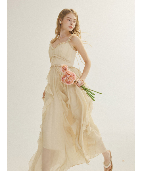 SINCETHEN（シンスゼン）の「オブ ラッフルスリーブレスロングワンピース（ワンピース・レディース・その他・SMALL/LARGE/MEDIUM）」の18枚目の写真