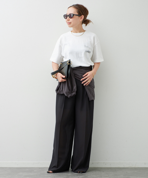 AMERICANA（アメリカーナ）の「【AMERICANA/アメリカーナ】TEE（Tシャツ/カットソー・レディース・ホワイト/スカイブルー/チャコールグレー・FREE）」の5枚目の写真