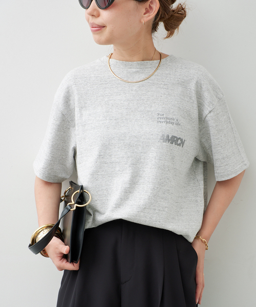 AMERICANA（アメリカーナ）の「【AMERICANA/アメリカーナ】TEE（Tシャツ/カットソー・レディース・ホワイト/スカイブルー/チャコールグレー・FREE）」の7枚目の写真