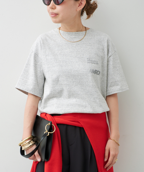 AMERICANA（アメリカーナ）の「【AMERICANA/アメリカーナ】TEE（Tシャツ/カットソー・レディース・ホワイト/スカイブルー/チャコールグレー・FREE）」の10枚目の写真