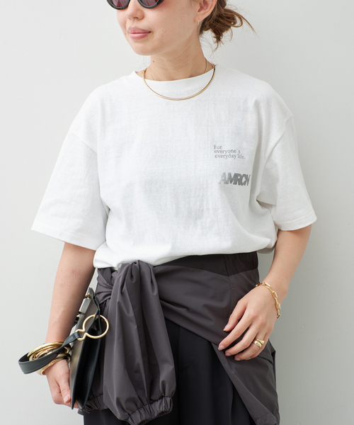 AMERICANA（アメリカーナ）の「【AMERICANA/アメリカーナ】TEE（Tシャツ/カットソー・レディース・ホワイト/スカイブルー/チャコールグレー・FREE）」の15枚目の写真