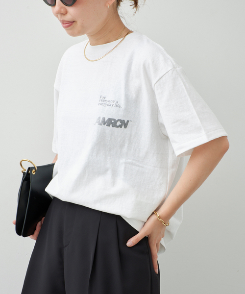 AMERICANA（アメリカーナ）の「【AMERICANA/アメリカーナ】TEE（Tシャツ/カットソー・レディース・ホワイト/スカイブルー/チャコールグレー・FREE）」の16枚目の写真