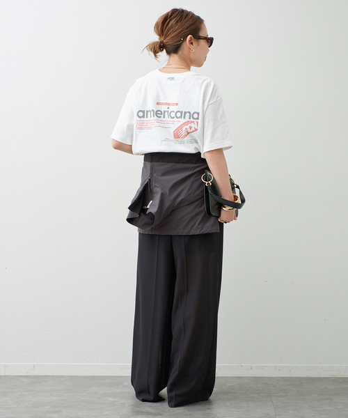 AMERICANA（アメリカーナ）の「【AMERICANA/アメリカーナ】TEE（Tシャツ/カットソー・レディース・ホワイト/スカイブルー/チャコールグレー・FREE）」の20枚目の写真