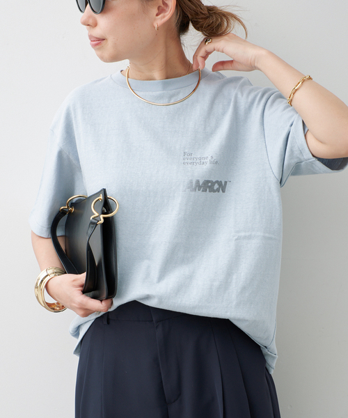 AMERICANA（アメリカーナ）の「【AMERICANA/アメリカーナ】TEE（Tシャツ/カットソー・レディース・ホワイト/スカイブルー/チャコールグレー・FREE）」の21枚目の写真