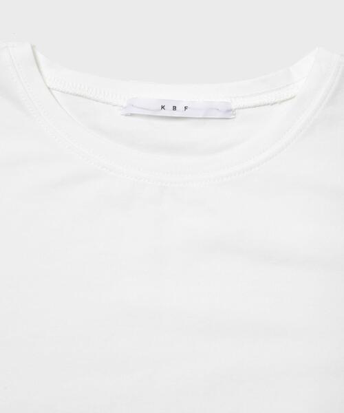 KBF（ケイビーエフ）の「BASICクロップドTEE（Tシャツ/カットソー・レディース・オフホワイト/ライトブルー/チャコールグレー・ONE）」の12枚目の写真