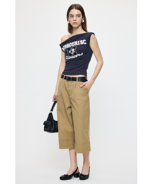 MOUSSY（マウジー）の「ASYMMETRY COLLEGE タンクトップ（タンクトップ・レディース・ネイビー/杢グレー/オフホワイト・FREE）」の6枚目の写真