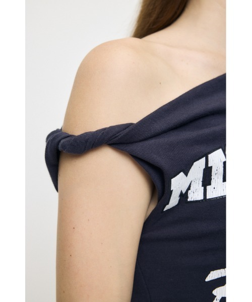 MOUSSY（マウジー）の「ASYMMETRY COLLEGE タンクトップ（タンクトップ・レディース・ネイビー/杢グレー/オフホワイト・FREE）」の13枚目の写真