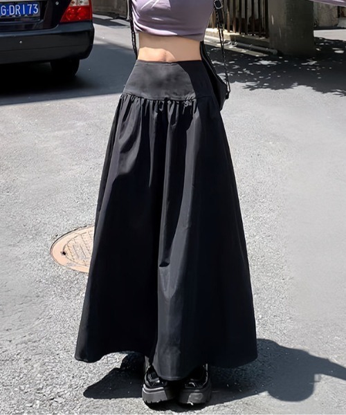 Vipoa(ヴィポア)の「Corset volume skirt(スカート・レディース・ブラック/ホワイト・LARGE/MEDIUM)」の1枚目の写真