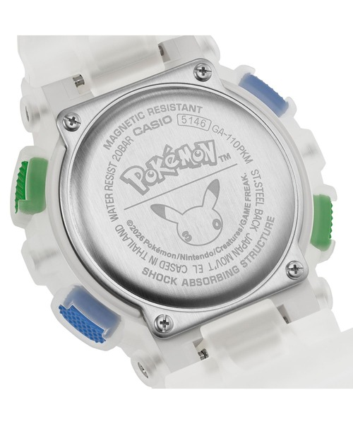 G-SHOCK（ジーショック）の「ポケモン30周年記念コラボレーションモデル / GA-110PKM-7AJR（アナログ腕時計・メンズ・ホワイト・FREE）」の5枚目の写真