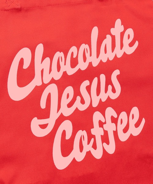 Chocolate Jesus Coffee（チョコレートジーザスコーヒー）の「COFFEE LOGO TOTE BAG（トートバッグ・メンズ・レッド/オリーブ・MEDIUM）」の5枚目の写真