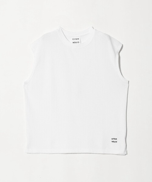 CITEN(シテン)の「<CITEN>コットンメッシュスリーブレスT(タンクトップ・メンズ・ホワイト/ブラック・L/M)」の10枚目の写真