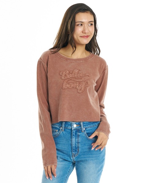 BILLABONG(ビラボン)の「BILLABONG/ビラボン 長袖Tシャツ ロンT BG014056(Tシャツ/カットソー・レディース・ブラック/アイボリー/ブラウン/ピンク・L/M)」の3枚目の写真