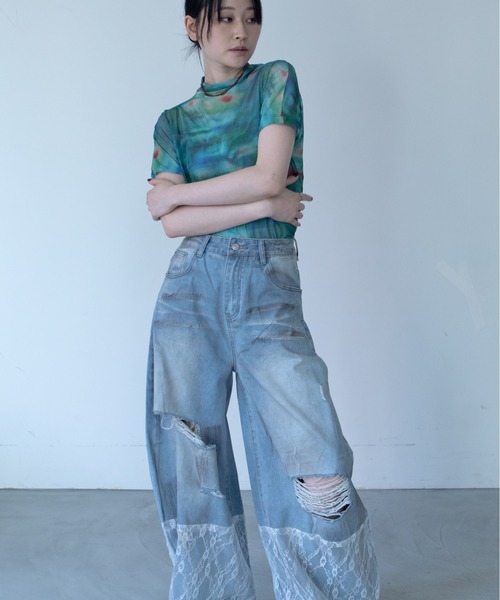 VACANCY(ヴァカンシー)の「フィルフィガーエアロプリーツシアートップス(Tシャツ/カットソー・レディース・グリーン・FREE)」の15枚目の写真