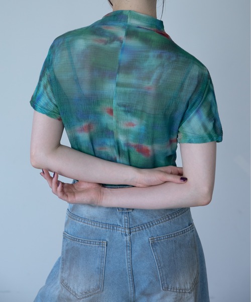 VACANCY(ヴァカンシー)の「フィルフィガーエアロプリーツシアートップス(Tシャツ/カットソー・レディース・グリーン・FREE)」の20枚目の写真
