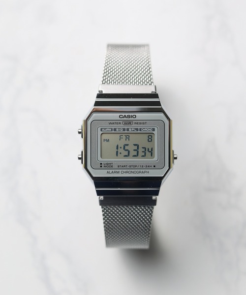 CASIO(カシオ)の「【RE】【CASIO】メタルデジタルクラシック(デジタル腕時計・メンズ・シルバー系その他/シルバー・FREE)」の4枚目の写真