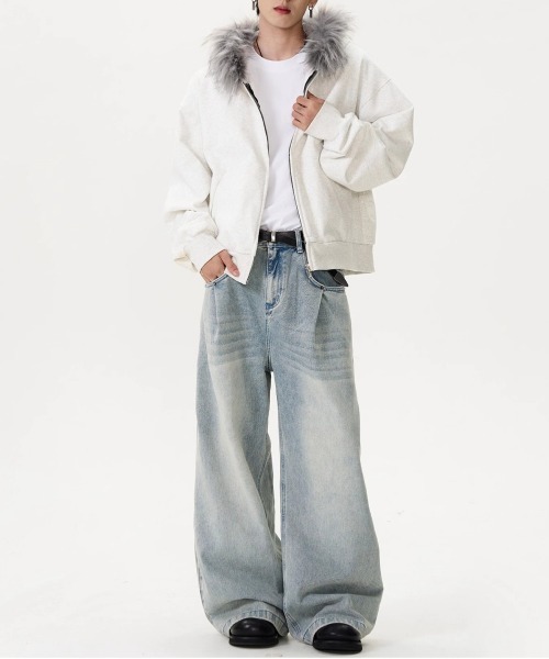 NEW GENTLEMAN(ニュージェントルマン)の「オーディン ファーフード ジップアップパーカー(パーカー・メンズ・ブラック/ライトグレー・L/M/XL)」の3枚目の写真