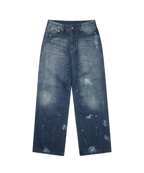 AAKAM(アーカム)の「Splatter Painted Denim Pants (Blue)(デニムパンツ・レディース・その他・1/2)」の2枚目の写真