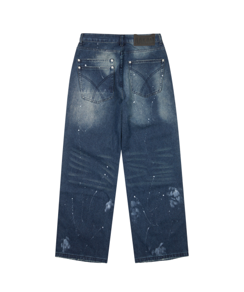 AAKAM(アーカム)の「Splatter Painted Denim Pants (Blue)(デニムパンツ・レディース・その他・1/2)」の3枚目の写真