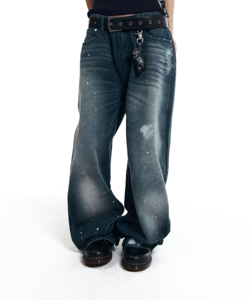 AAKAM(アーカム)の「Splatter Painted Denim Pants (Blue)(デニムパンツ・レディース・その他・1/2)」の4枚目の写真