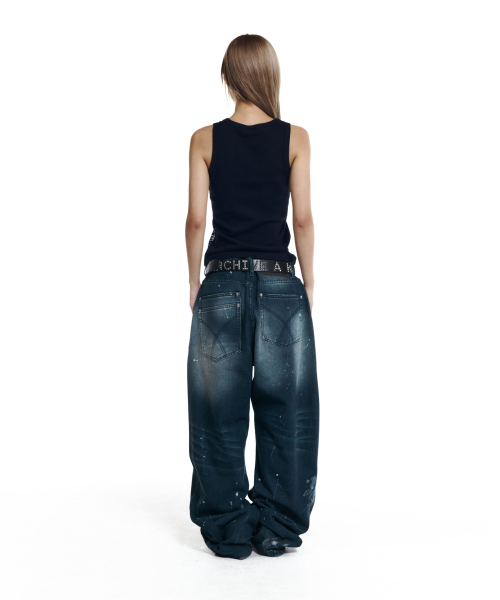 AAKAM(アーカム)の「Splatter Painted Denim Pants (Blue)(デニムパンツ・レディース・その他・1/2)」の9枚目の写真