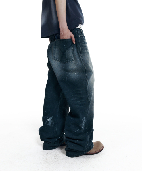 AAKAM(アーカム)の「Splatter Painted Denim Pants (Blue)(デニムパンツ・レディース・その他・1/2)」の10枚目の写真