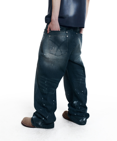 AAKAM(アーカム)の「Splatter Painted Denim Pants (Blue)(デニムパンツ・レディース・その他・1/2)」の11枚目の写真