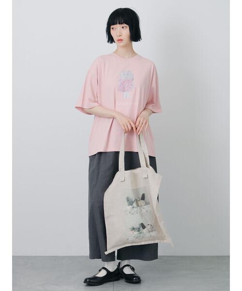 TSUHARU by Samansa Mos2(ツハルバイサマンサモスモス)の「【さて×TSUHARU】フォト柄プリントバッグ(ハンドバッグ・レディース・ベージュ・F)」の3枚目の写真