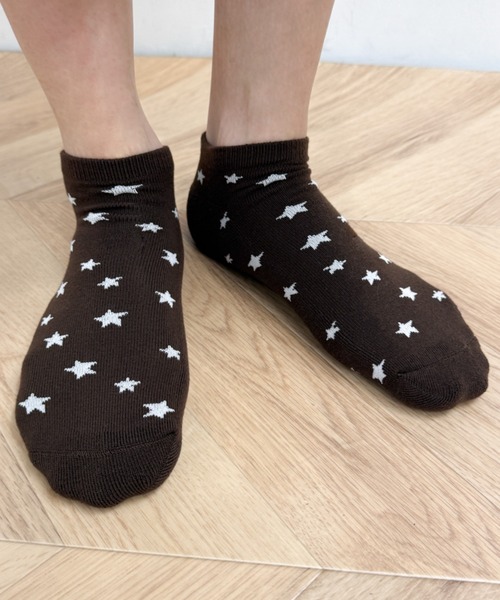 WEGO(ウィゴー)の「WEGO/ミニスター総柄ショートソックス(ソックス/靴下・メンズ・ブラック/ブラウン・25-27CM)」の3枚目の写真