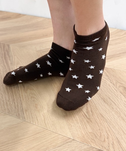 WEGO(ウィゴー)の「WEGO/ミニスター総柄ショートソックス(ソックス/靴下・メンズ・ブラック/ブラウン・25-27CM)」の4枚目の写真