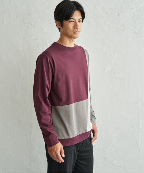 ikka（イッカ）の「【吸水速乾】ブロックスドライトレーナーロンT【MonoMax × 小泉孝太郎】【親子コーデ】（Tシャツ/カットソー・メンズ・ブラック/ネイビー/ホワイト/ワイン・M/XL/L/S）」の6枚目の写真