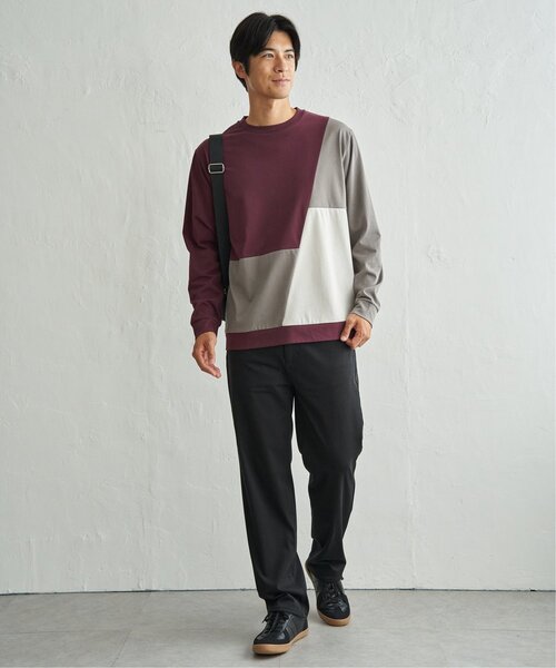 ikka（イッカ）の「【吸水速乾】ブロックスドライトレーナーロンT【MonoMax × 小泉孝太郎】【親子コーデ】（Tシャツ/カットソー・メンズ・ブラック/ネイビー/ホワイト/ワイン・M/XL/L/S）」の9枚目の写真