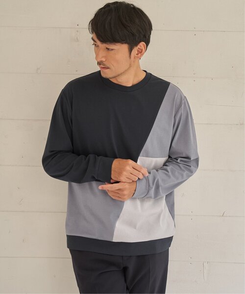 ikka（イッカ）の「【吸水速乾】ブロックスドライトレーナーロンT【MonoMax × 小泉孝太郎】【親子コーデ】（Tシャツ/カットソー・メンズ・ブラック/ネイビー/ホワイト/ワイン・M/XL/L/S）」の12枚目の写真