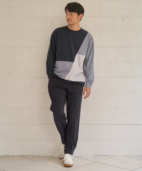ikka（イッカ）の「【吸水速乾】ブロックスドライトレーナーロンT【MonoMax × 小泉孝太郎】【親子コーデ】（Tシャツ/カットソー・メンズ・ブラック/ネイビー/ホワイト/ワイン・M/XL/L/S）」の14枚目の写真