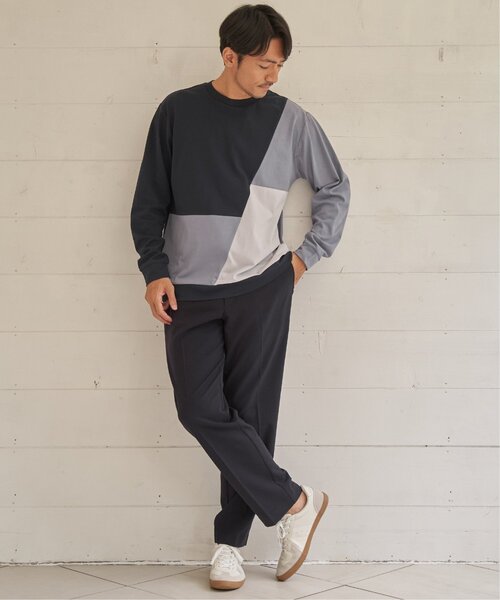 ikka（イッカ）の「【吸水速乾】ブロックスドライトレーナーロンT【MonoMax × 小泉孝太郎】【親子コーデ】（Tシャツ/カットソー・メンズ・ブラック/ネイビー/ホワイト/ワイン・M/XL/L/S）」の15枚目の写真